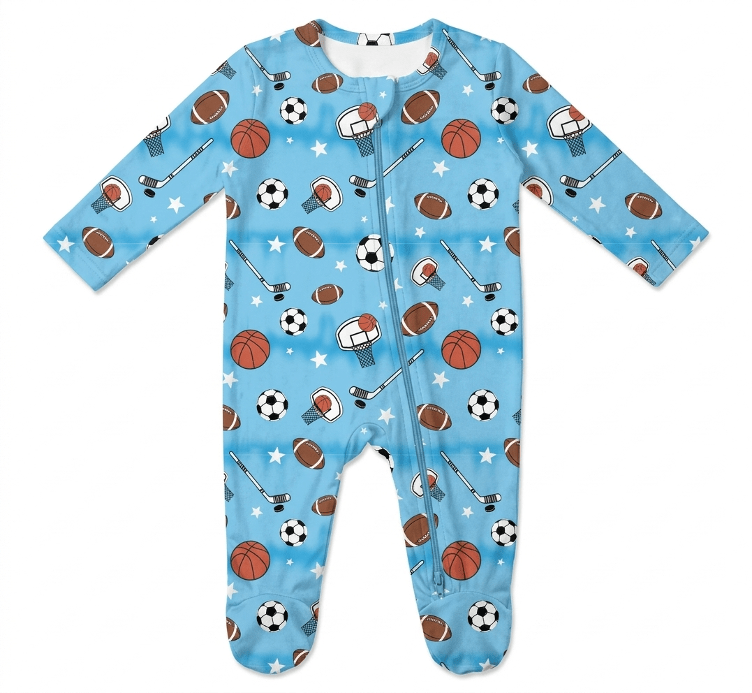 SPORTS FOOTIES (PREORDER) - BABY STEPS - FOOTIES