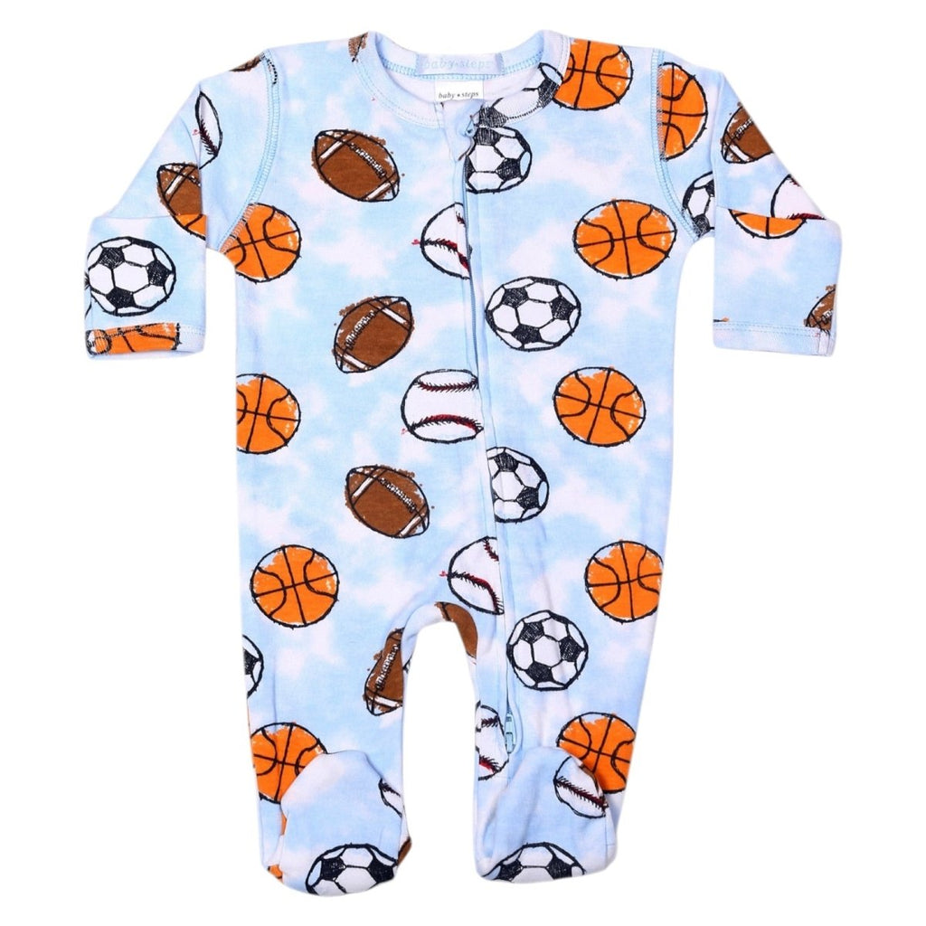 SPORTS ZIP FOOTIE by BABY STEPS | Kids Fashion | Mini Dreamers