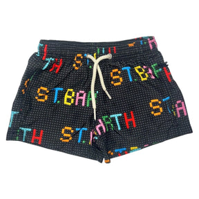 ST. BARTH BLOCKS SWIM TRUNKS - MC2 SAINT BARTH KIDS - SWIM TRUNKS