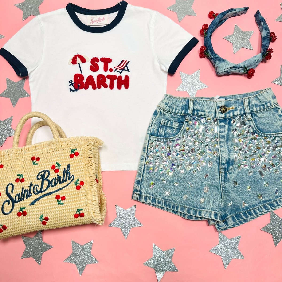ST BARTH FRINGE TSHIRT - MC2 SAINT BARTH KIDS