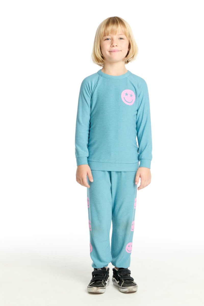 STAR EYED SMILEY FACE SWEATPANTS (PREORDER) - CHASER KIDS