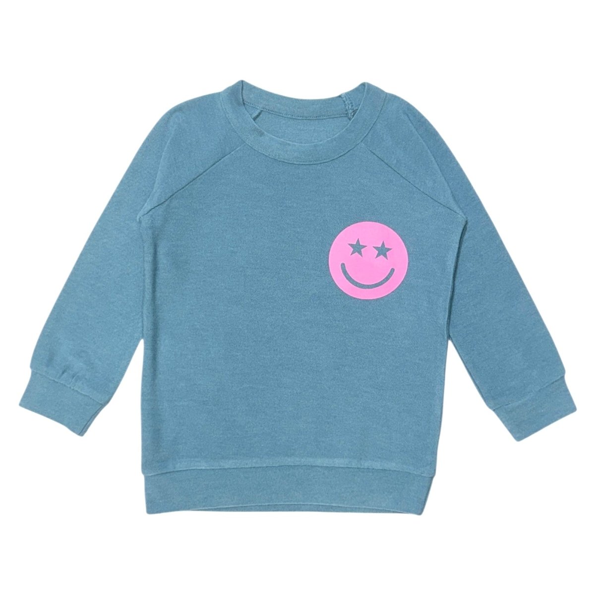 STAR EYED SMILEY FACE SWEATSHIRT - CHASER KIDS