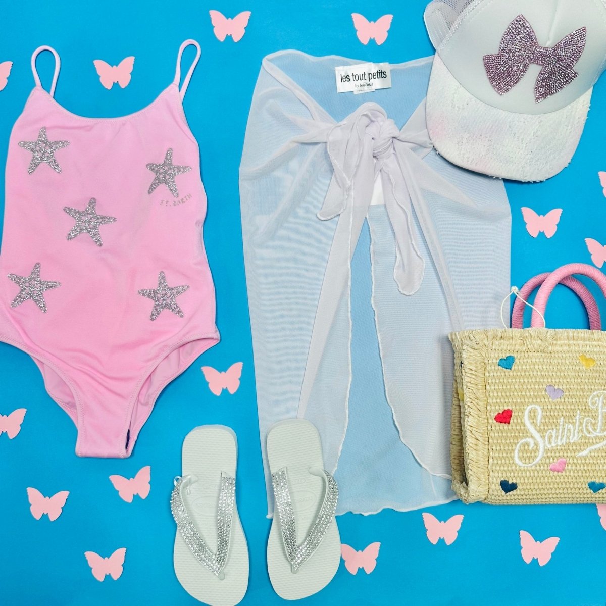 STARFISH STRASS CRYSTAL ONE PIECE SWIMSUIT - MC2 SAINT BARTH KIDS