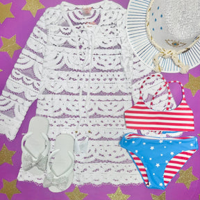 STARS & STRIPES REVERSIBLE TWO PIECE BIKINI - FEATHER 4 ARROW