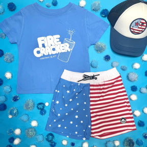 STARS & STRIPES SWIM TRUNKS - FEATHER 4 ARROW