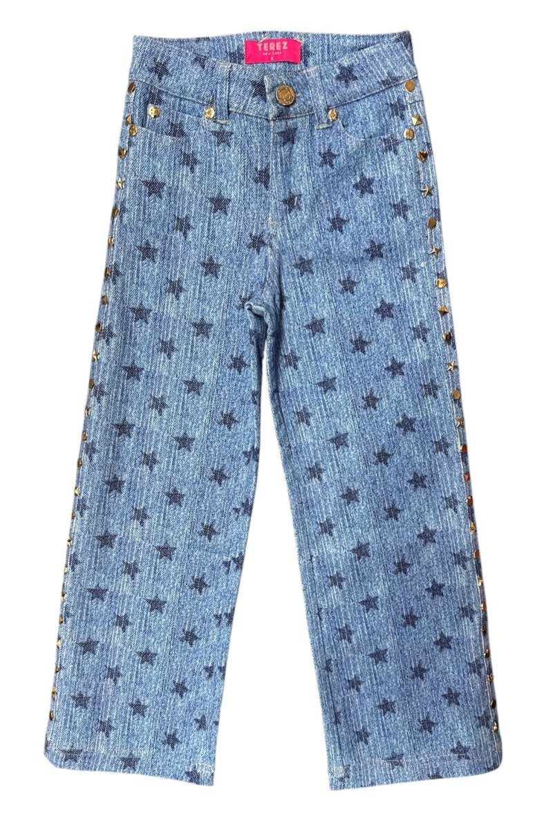STARS STUDDED DENIM PANTS (PREORDER) - TEREZ