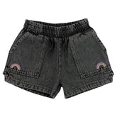 STAY POSITIVE RAINBOW SHORTS (PREORDER) - TINY WHALES