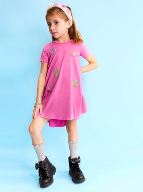 STICKER BEANS SWING DRESS - DRESSES