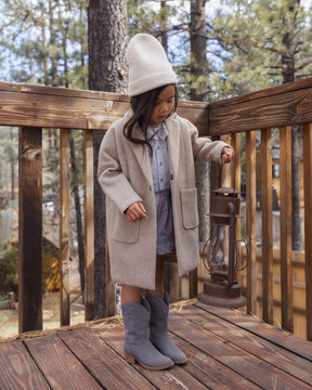 STONE LONGLINE COAT - RYLEE + CRU - JACKETS