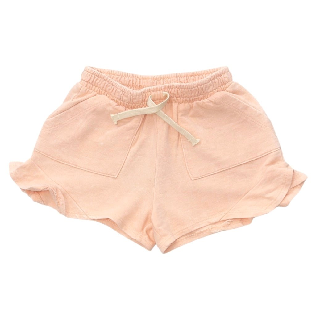 STRAWBERRIES & CREAM BUTTERFLY RUFFLE SHORTS - TINY WHALES