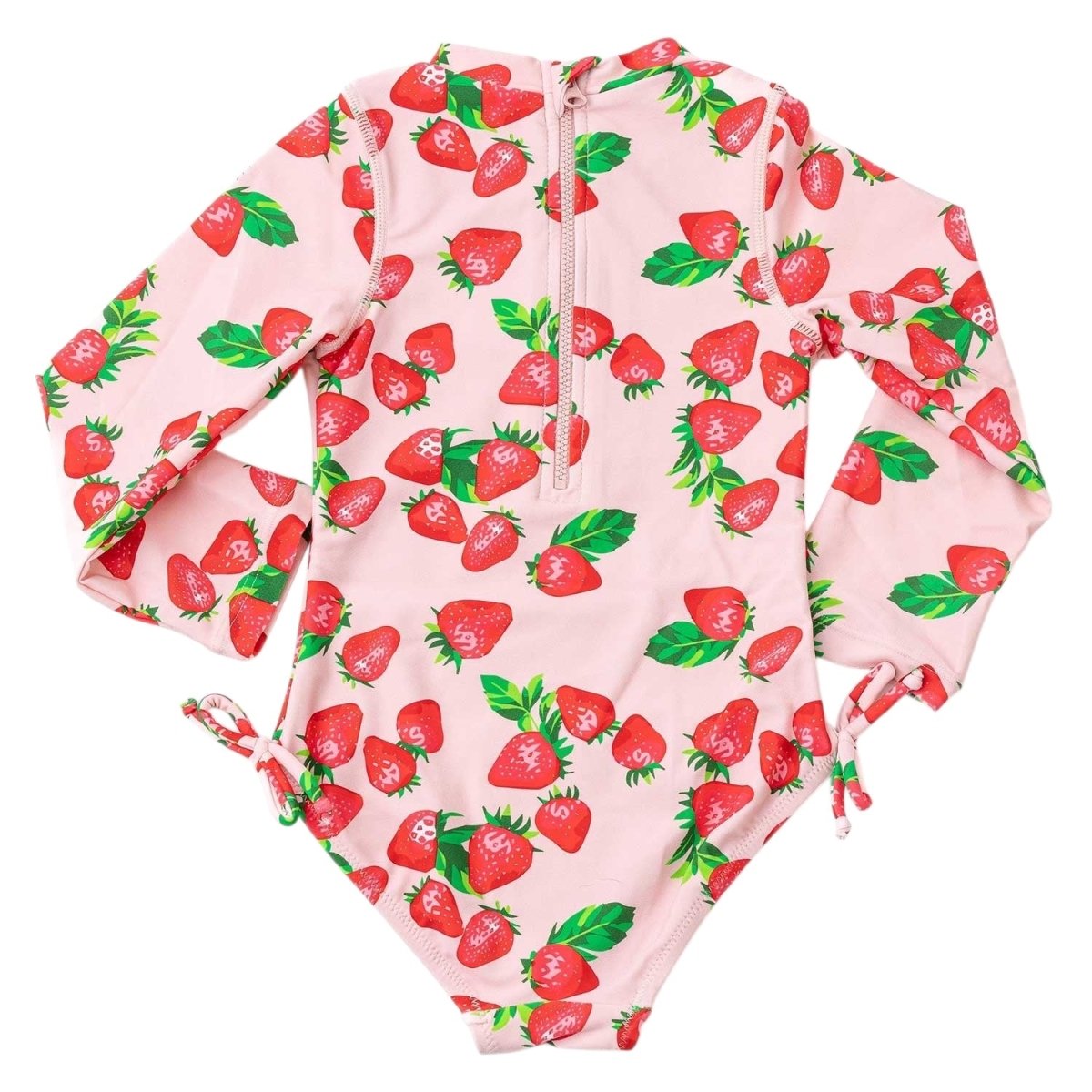 STRAWBERRY BLISS LONG SLEEVE ONE PIECE SWIMSUIT (PREORDER) - ONE PIECE SWIMSUIT