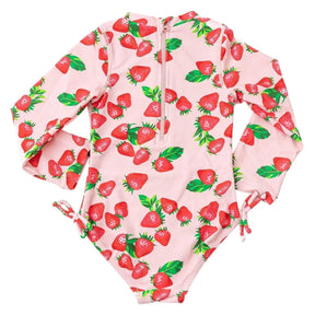 STRAWBERRY BLISS LONG SLEEVE ONE PIECE SWIMSUIT (PREORDER) - ONE PIECE SWIMSUIT