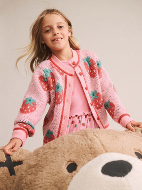 STRAWBERRY FIELDS SPONGE CARDIGAN (PREORDER) - HUXBABY - CARDIGANS