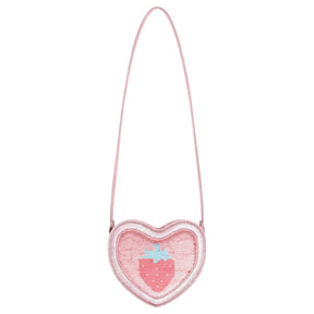 STRAWBERRY SEQUIN HEART BAG (PREORDER) - HUXBABY