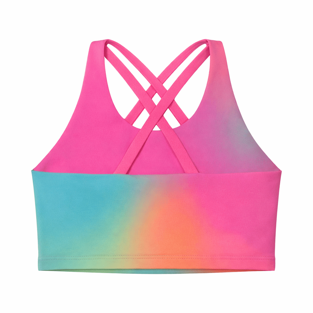 STRAWBERRY SUNSET OMBRÉ LITTLE CLEMENTINE TANK TOP - BEACH RIOT KIDS