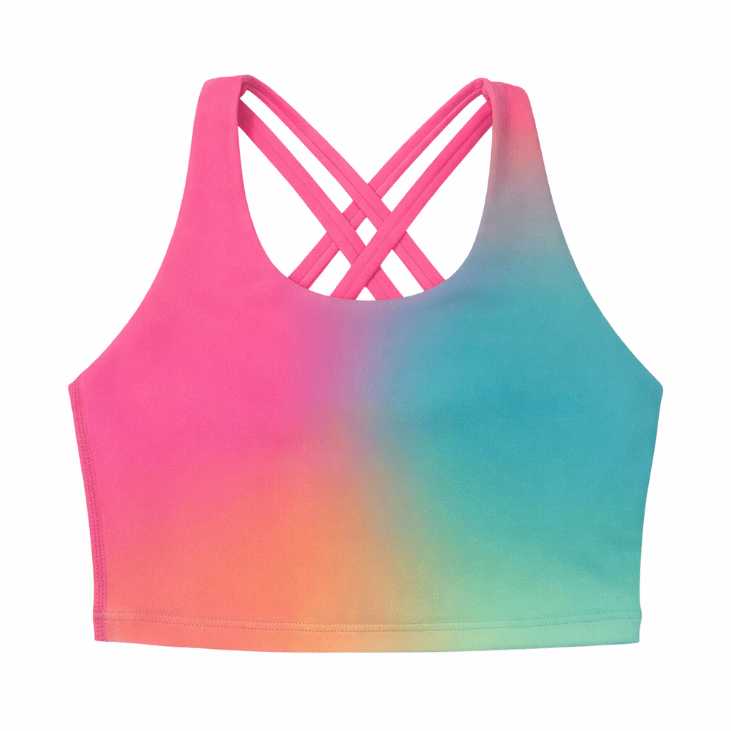 STRAWBERRY SUNSET OMBRÉ LITTLE CLEMENTINE TANK TOP - BEACH RIOT KIDS