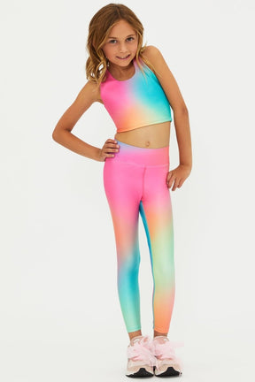 STRAWBERRY SUNSET OMBRÉ LITTLE PEPPA LEGGINGS - BEACH RIOT KIDS