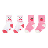 STRAWBERRY/CHERRY 2 PACK SOCKS - HUXBABY