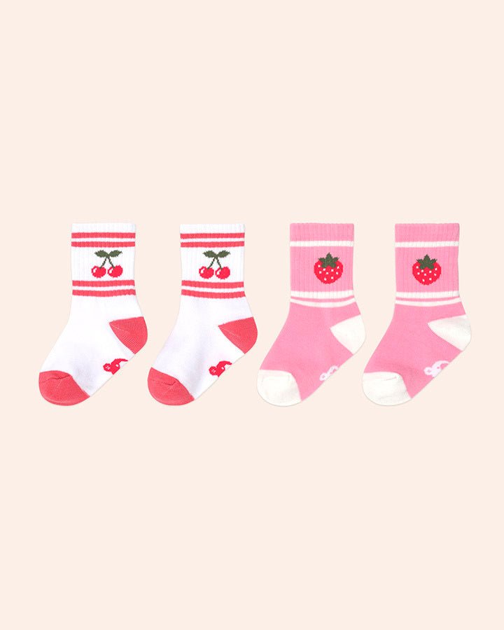 STRAWBERRY/CHERRY 2 PACK SOCKS (PREORDER) - SOCKS