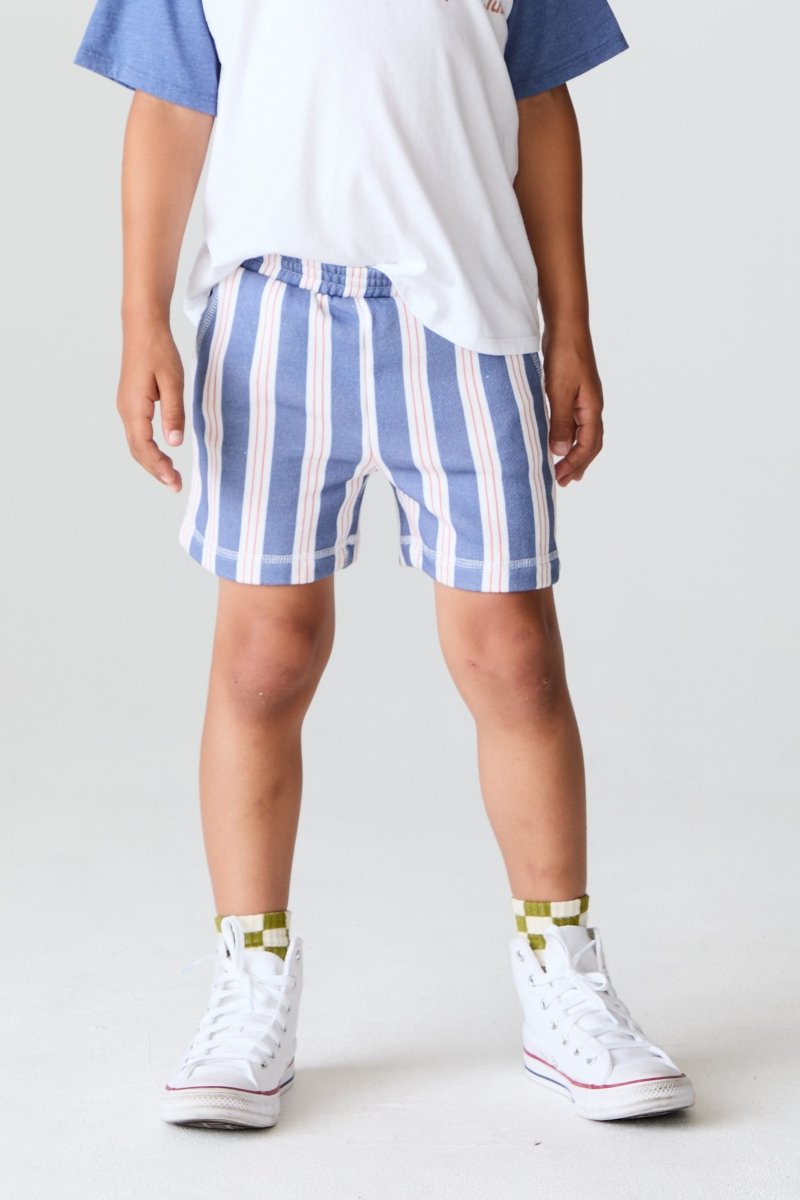 STRIPE COZY SHORTS (PREORDER) - CHASER KIDS