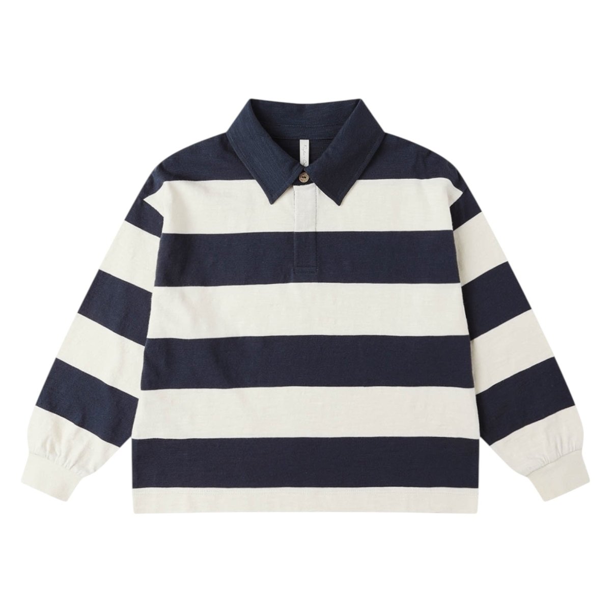 STRIPE RUGBY POLO LONG SLEEVE TOP - LONG SLEEVE TOPS