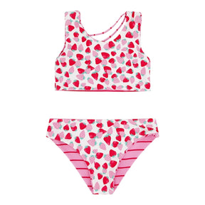 SUMMER SUN STRAWBERRY REVERSIBLE TWO PIECE BIKINI - FEATHER 4 ARROW