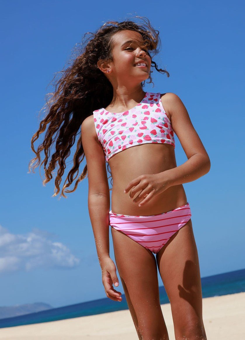 SUMMER SUN STRAWBERRY REVERSIBLE TWO PIECE BIKINI - FEATHER 4 ARROW