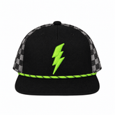 SUPERCHARGED CHECKERED TRUCKER HAT - TINY WHALES