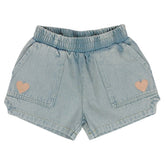 SWEETHEART DENIM SHORTS (PREORDER) - TINY WHALES