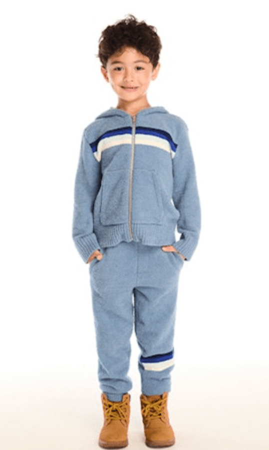 TAHOE STRIPE FUZZY FLEECE LOUNGE PANTS (PREORDER) - CHASER KIDS
