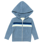 TAHOE STRIPE FUZZY FLEECE LOUNGE ZIP UP HOODIE - CHASER KIDS