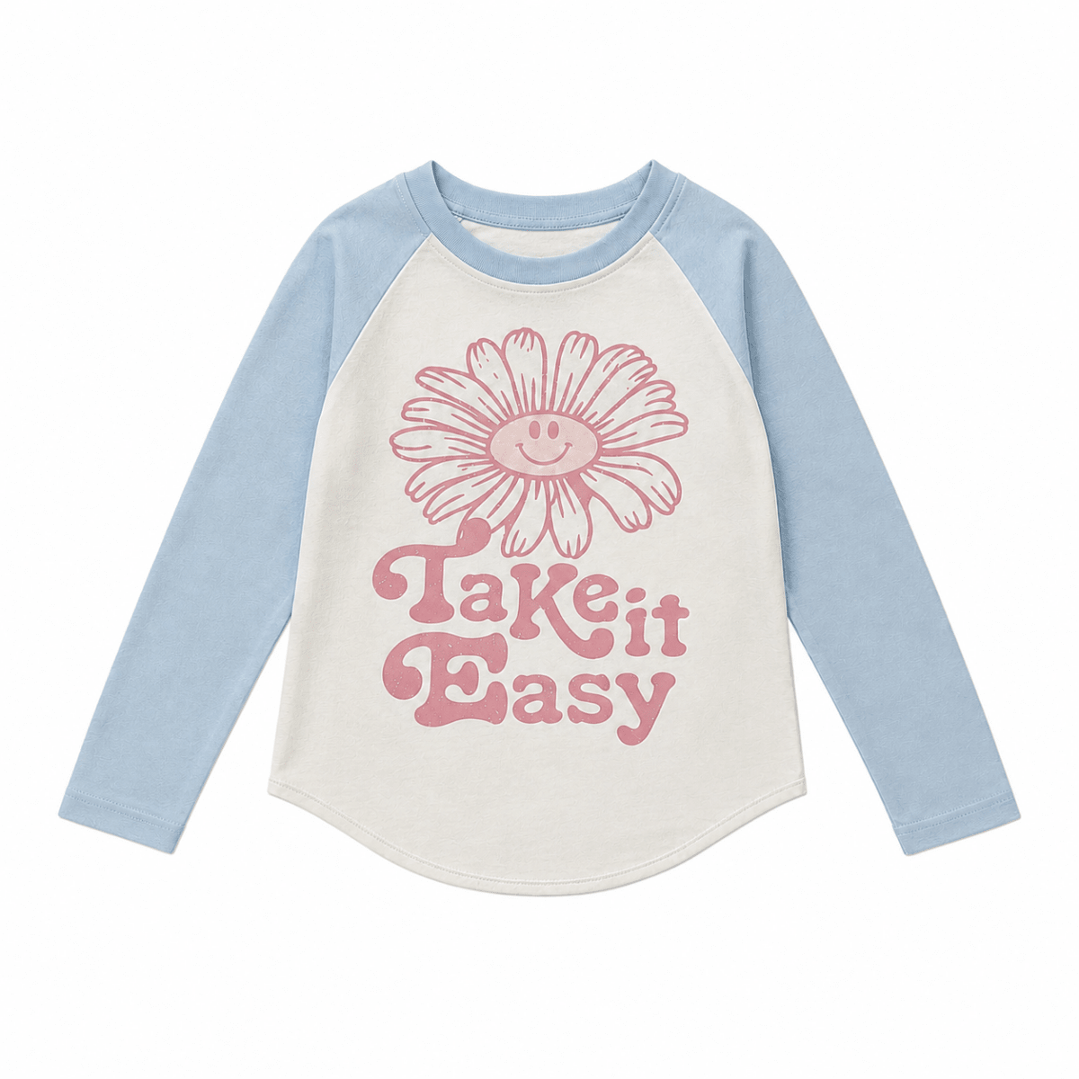 TAKE IT EASY LONG SLEEVE TSHIRT - TINY WHALES
