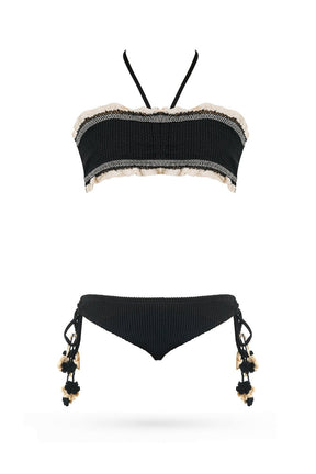 TALONI METALLIC RUFFLES TWO PIECE BIKINI (PREORDER) - NESSI BYRD