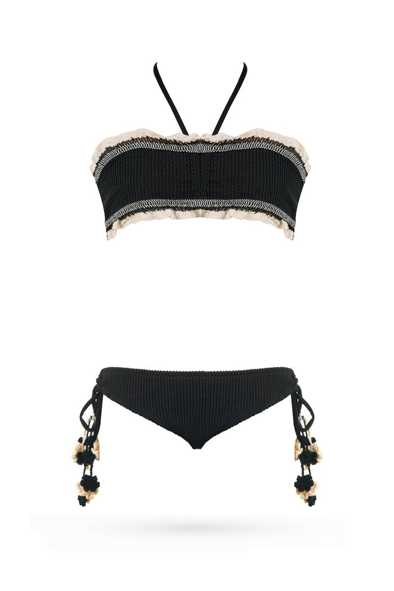 TALONI METALLIC RUFFLES TWO PIECE BIKINI (PREORDER) - NESSI BYRD