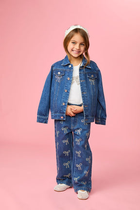 TATIANA CRYSTAL BOW JEANS - MINI DREAMERS