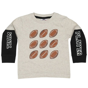 TEAM PLAYER FOOTBALL TWOFER LONG SLEEVE TSHIRT - LONG SLEEVE TOPS