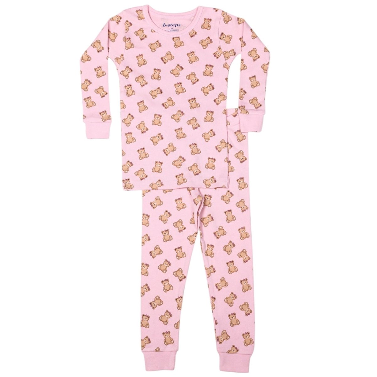 TEDDY BEAR LONG SLEEVE TWO PIECE PAJAMA - BABY STEPS - PAJAMAS