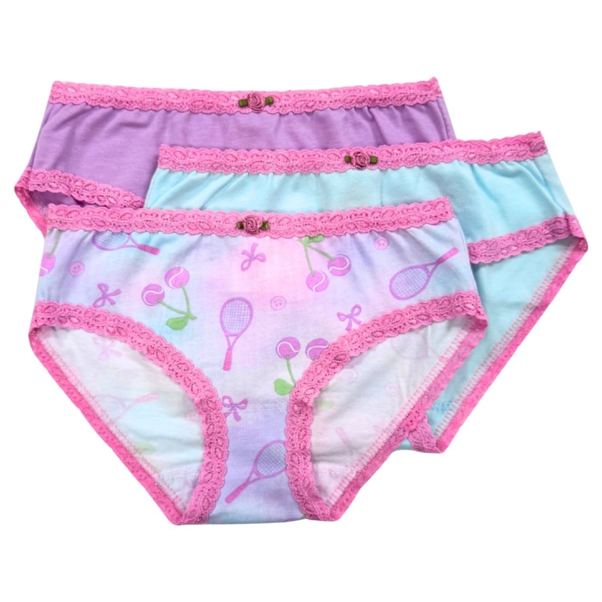 TENNIS & CHERRIES 3 PACK PANTIES - ESME - PANTIES