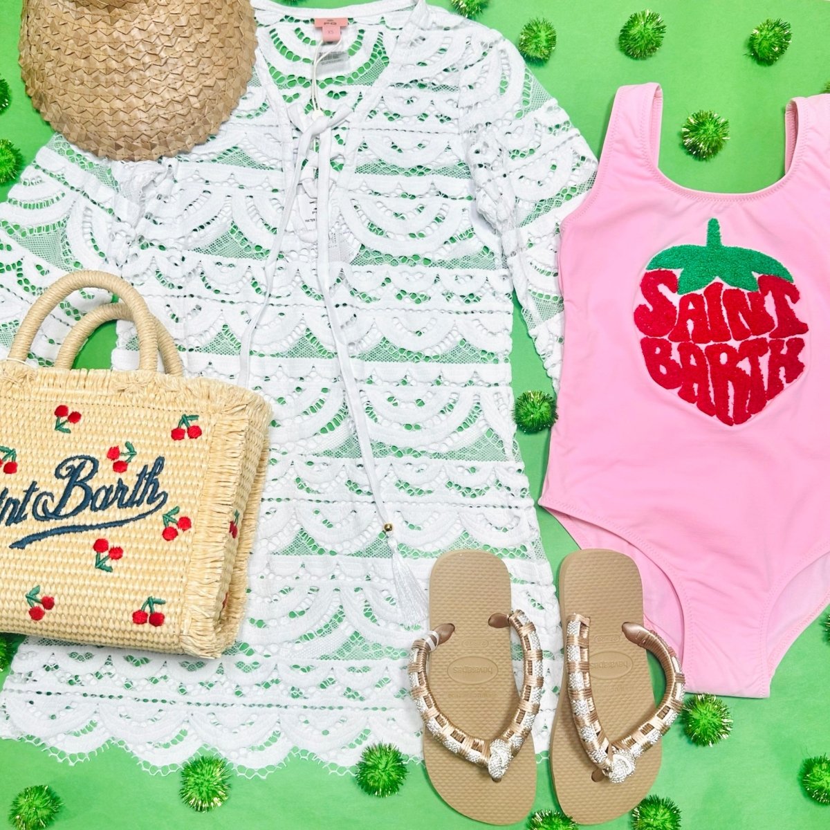 TERRY STRAWBERRY CARA ONE PIECE SWIMSUIT - MC2 SAINT BARTH KIDS