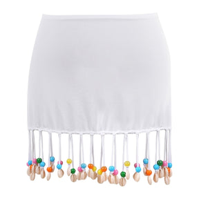 THALIA BEADED FRINGE SKIRT - NESSI BYRD