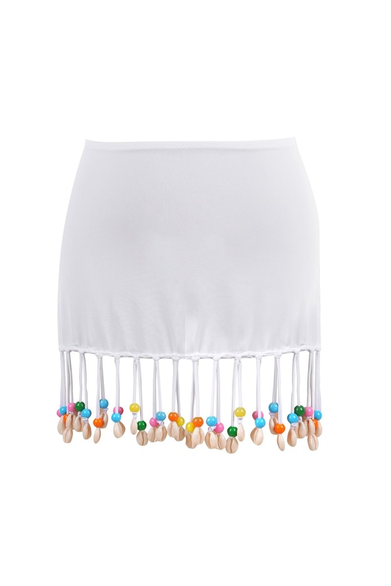THALIA BEADED FRINGE SKIRT (PREORDER) - NESSI BYRD