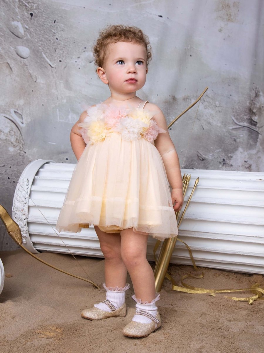 TIDE BLOSSOM BEBE TULLE DRESS 6/12M / YELLOW TIDE BLOSSOM BEBE TULLE DRESS 6/12M / YELLOW