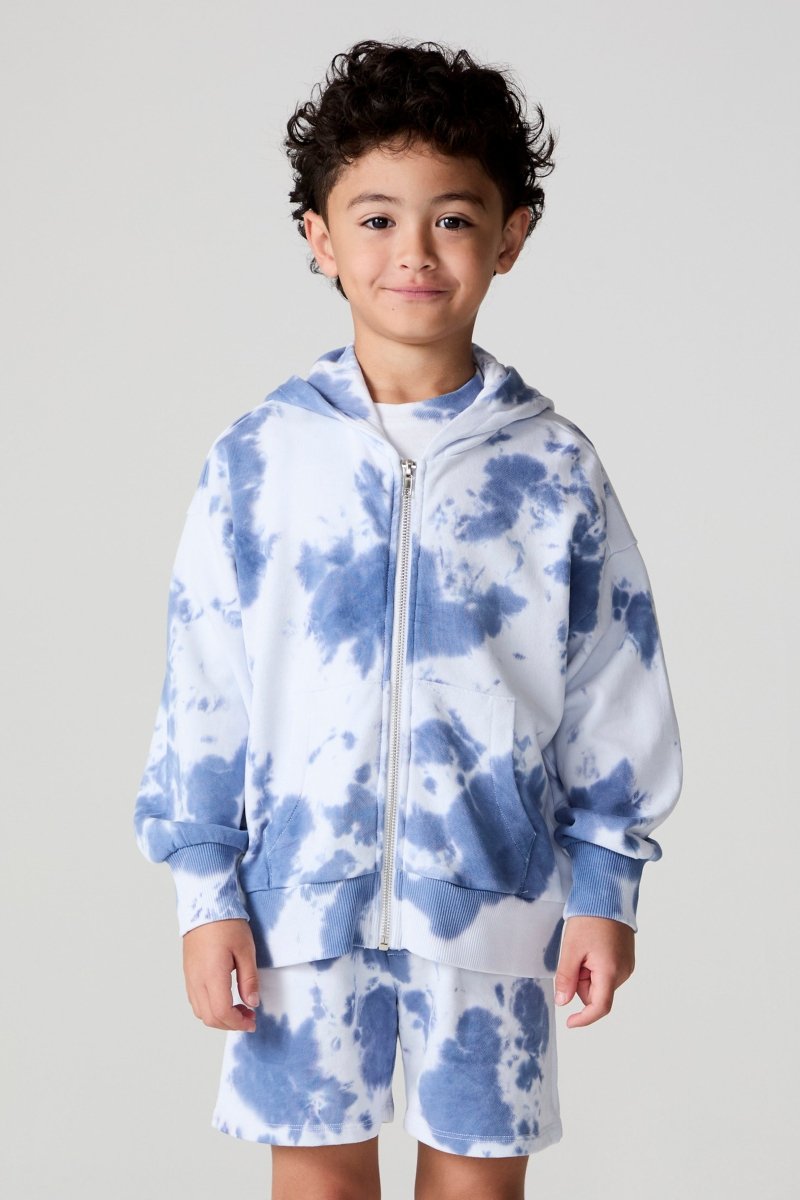 TIE DYE ZIP UP HOODIE (PREORDER) - CHASER KIDS