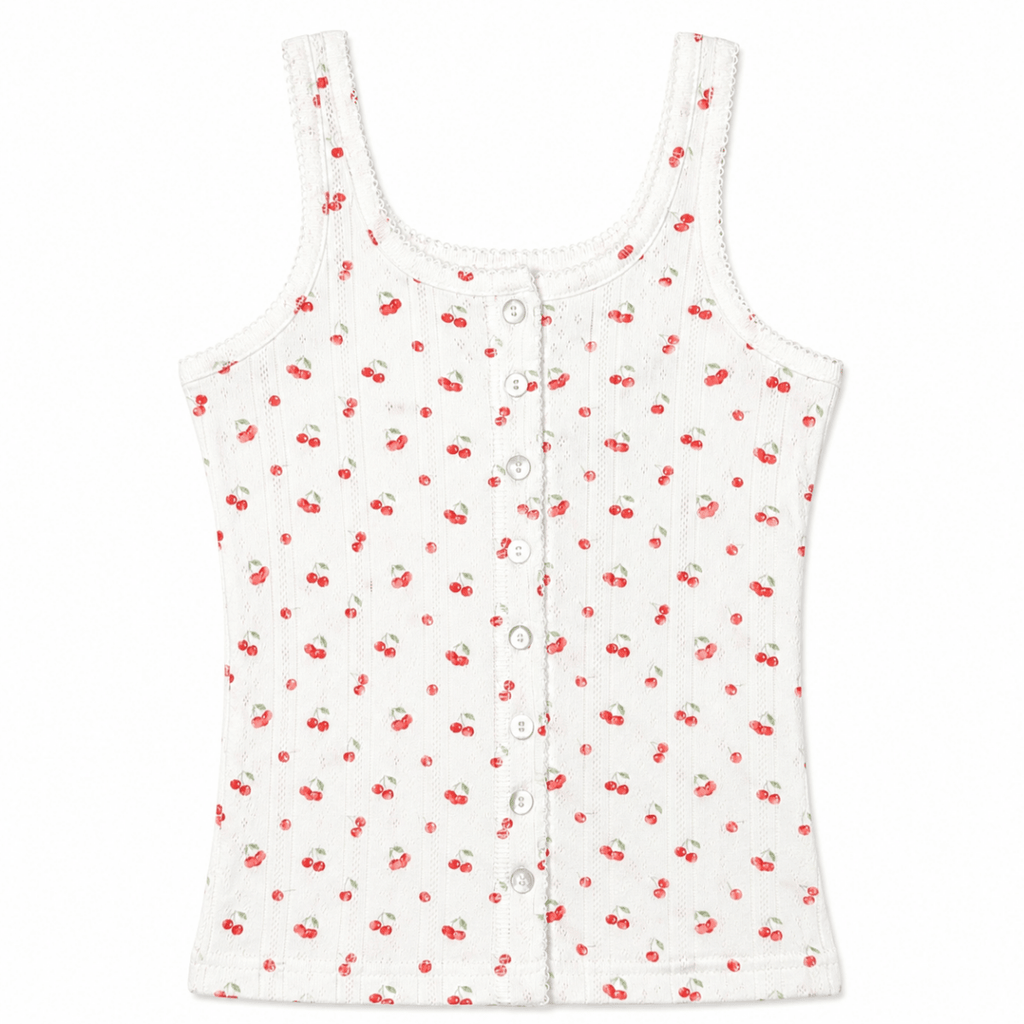 TINY CHERRIES MARINA TANK TOP by KATIE J NYC | Kids Fashion | Mini