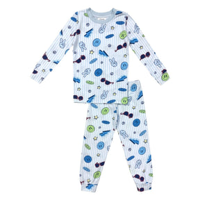 TOMMY ICONS & EMOJIS LONG SLEEVE PJS - ESME - PAJAMAS