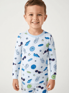 TOMMY ICONS & EMOJIS LONG SLEEVE PJS - ESME - PAJAMAS