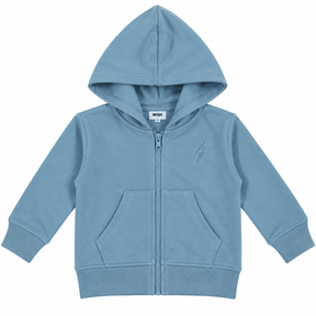 TONAL BOLT SOLID ZIP UP HOODIE - MISH MISH