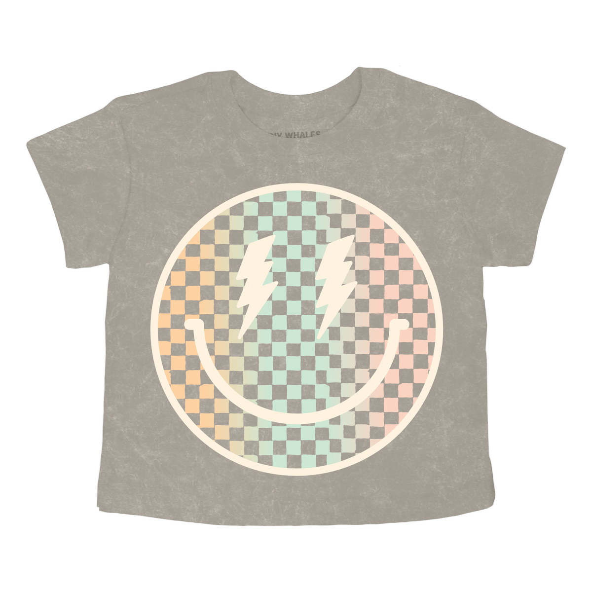TOTALLY CHILL CHECKERED SMILEY TSHIRT - TINY WHALES