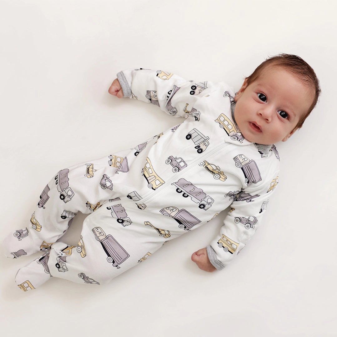 TRANSPORTATION TRUCKS FOOTIE (PREORDER) - NOOMIE