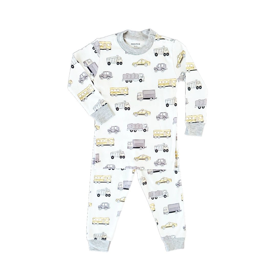 TRANSPORTATION TRUCKS LONG SLEEVE PJS (PREORDER) - NOOMIE